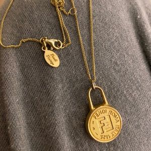 Fendi lock necklace